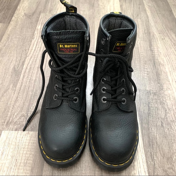 Dr. Martens Icon 7B10 Steel Toe Black Boots - Picture 3 of 10